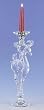 13" Icy Crystal Deer Christmas Taper Candle Holder