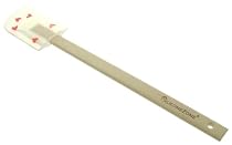 Silicone Zone Heart Spatula with Wooden Handle, Translucent, 30 cm