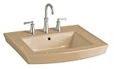 Kohler K-2358-1-33 Archer Pedestal Lavatory Basin with Single-Hole Faucet Drilling, Mexican Sand