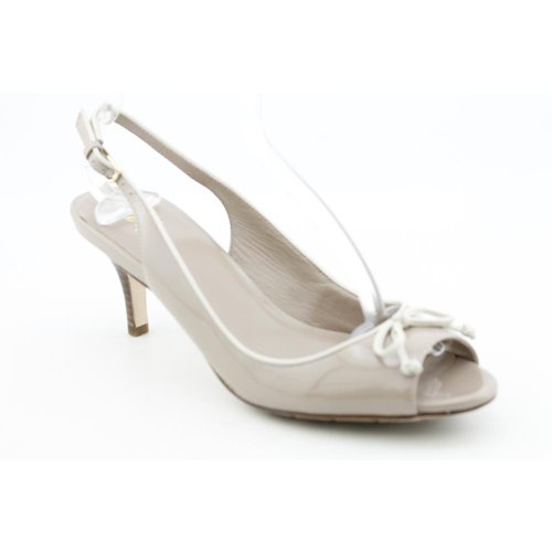 Cole Haan Sandals Cole Haan Women's Air Talia Open Toe Bow 60 Slingback,Maple Sugar Patent/Palomino,8.5 B US