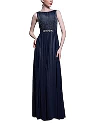 A-line Crystal Cocktail Silk Bateau Neck Sleeveless Homecoming Dress/Mother-of-the-Bride Dress/Prom Dress/Wedding Party Dress 