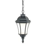 Royce Outdoor Convertible Lantern Black with Frosted Globe # RLC3407ES-09
