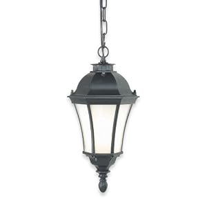 Royce Lighting RLC3407ES-09 Outdoor Convertible Lantern Black with Frosted Globe by 