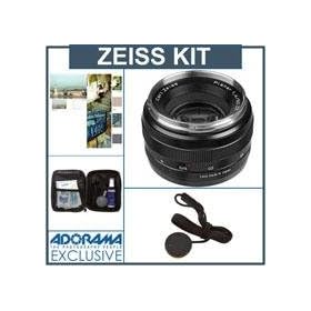 Zeiss 50mm f/1.4 Planar T* ZE Series Lens Kit for Canon EOS Cameras with Tiffen 58mm Photo Essentials Filter Kit, Lens Cap Leash, Professional Lens Cleaning Kit,