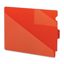 Smead End Tab Vinyl Out Guide, Letter, Red, 50 per Box (61960)