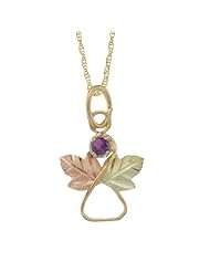 Black Hills Gold Birthstone Angel Necklace