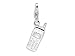 Amore LaVita(tm) Sterling Silver Polished Cell Phone w/Lobster Clasp Charm for Charm Bracelet