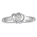 Diamond Heart Promise Ring Crafted in Sterling Silver .07ct