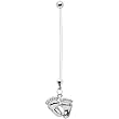 Stainless Steel Baby Foot Prints Pregnant Belly Ring
