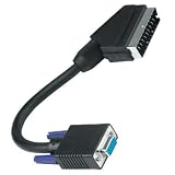 Hama - Adaptateur souple - Fiches VGA F/ péritel m 21 broches - Noir