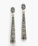 Sterling Silver Marcasite Drop Earrings