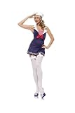 Sexy Military Sailor Navy Girl Blue Romper Outfit Skimpy Adult Halloween Pin Up Photo Shoot Costume Leg Avenue by Fenvy