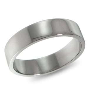 Platinum, Flat Wedding Band 5MM (sz 10)