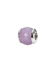 Lavender Quartz Stone Silver Charm for 3mm Bracelets