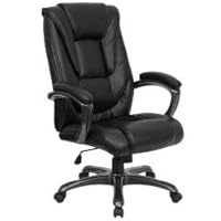 Black Leather Office Chair - GO-7194B-BK-GG