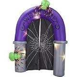 8 Ft. - Gemmy Halloween Airblown Inflatable - Archway - Spiders Crawling on Entrance