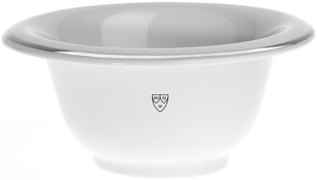 Porcelain Shaving Bowl with chrome rim - white by English Shaving Company (English Manual)