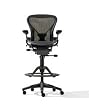 Aeron Chair Work Stool - Highly Adjustable Graphite Frame with Lumbar Pad by Herman Miller