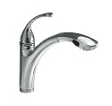 KOHLER K-10433-CP Forte Single Control Pullout Kitchen Sink Faucet with Color-Matched Sprayhead and Lever Handle, Polished Chrome