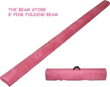 ~Pink~ 8ft Suede FOLDING Gymnastics Balance Beam