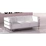 White Leather Le Corbusier Style Modern Contemporary Sofa