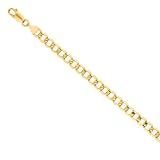 14K Yellow Gold Curb Lite Chain Bracelet - 6.10mm - 8 inch