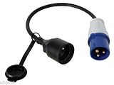 Adaptateur P17 CEE SCHUKO IEC CAMPING CAR BORNE BATEAU RALLONGE Image du produit