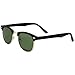 Mechaly MESC01 Classic Club Master Style Square Sunglasses, Black/Gold