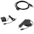 Home Travel Wall Charger + Rapid Cell Phone Car Charger + USB Data Sync Charge Cable for Motorola CLIQ / Debut I856 / Barrage V860 / VE440