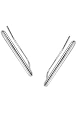 Humble Chic Women's Solid Bar Ear Crawlers - Minimal Modern Cuff Post Stud Earrings