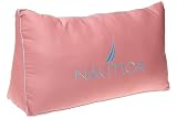 Nautica Embroidered JboWedge Shaped Pillow, Pink/Teal