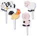 Farm Animal Cupcake Picks - set of 4