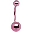 Pink Electro Titanium Belly Ring -7/16"