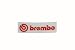 brembo(ブレンボ) ステッカー           レッド 12cmx3.5cm B2990005