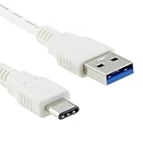 Keynice Apple the New MacBook 12 inch対応　USB3.0ケーブル 超高速データ転送 USB3.1 Type-A - Type-Cケーブル 1M (裏表関係なく挿せる） - ホワイト