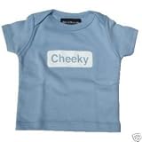 Blue 'Cheeky' Baby T Shirt. Gift for Newborn