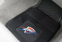 4 PC Oklahoma City Thunder Vinyl Car Mats 2 Front & 2 Back