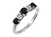 9ct White Gold Diamond and Sapphire Eternity Ladies Ring