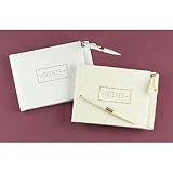 Ivory Small Guest Book W/pen