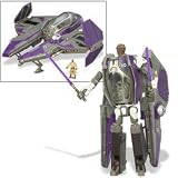 Star Wars Transformers Mace Windu & Episode 3 Jedi Starfighter