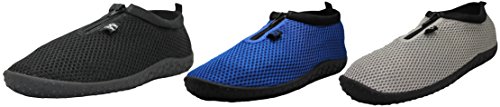 Men's Footwear Aqua socks Front Zippers Rubber Water Shoes - 3 Colors - Sizes 7-13