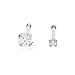 Regetta Jewelry Stainless Steel Set of 2 Nose Studs Cz Nose Studs, 1.5mm & 2.5mm