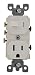 Leviton 5245 15 Amp, 120 Volt, Duplex Style 3-Way AC Combination Switch/ Receptacle, Commercial Grade, Grounding, White