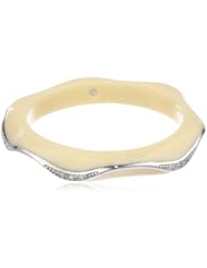 Miriam Salat Resin Cubic-Zirconia Wavy Bangle Bracelet, 3.25"