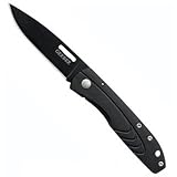 STL 2.0, Black Stainless Steel Handle, Black Blade, Plain