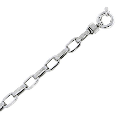 Karat Platinum Satin Anchor Link Bracelet, 7.5