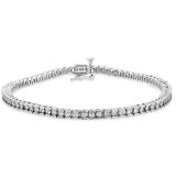 2 Carat Diamond 14K Straight Line Link Bracelet (2ctw, I-J, I2-I3)