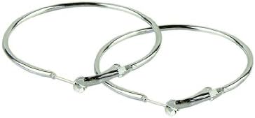Voberry Hot Sale High Quality Plating Smooth Filled Womens Big Hoop Earings 50mm Retro Sweet Gifts Christmas and New Year,Summer Season