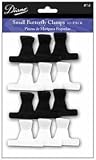 Butterfly Clamps 1-dozen * Small Size: 2" * Black & White