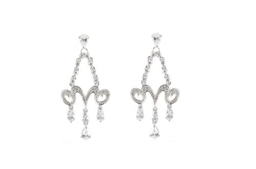 Sterling Silver Cubic Zirconia Legacy Collection Chandelier Earrings by Crislu